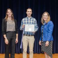 Erica and Jennifer with Ian Curtis